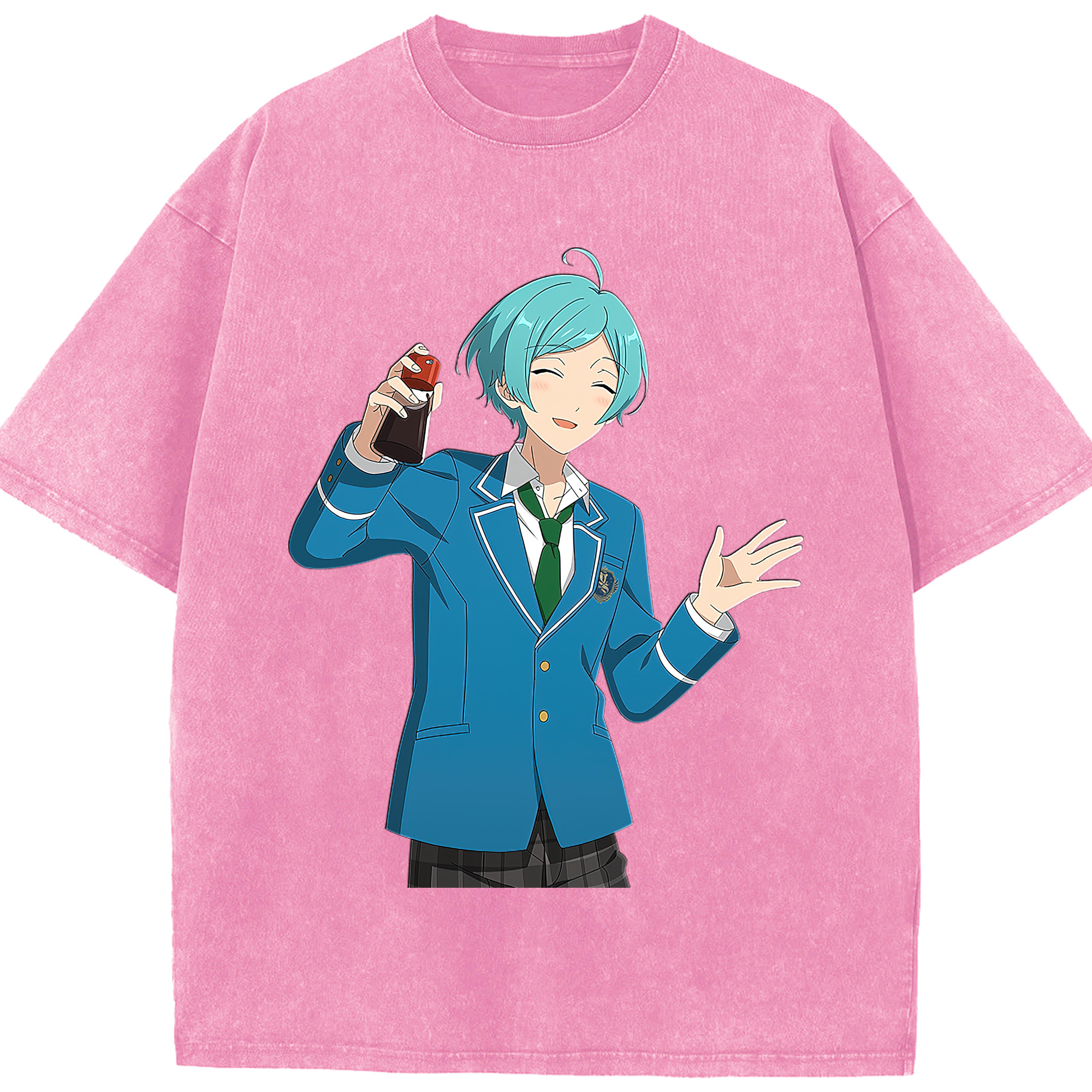 （画像用） あんさんぶるスターズ! Ensemble Stars 綿100% ヴィンテージ風 半袖Tシャツ（フロントプリント）